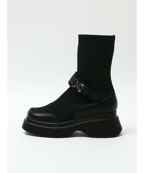 Bella lume(ベッラルーメ)の「【NK】【it】【Bella Lume(ベッラルーメ)】ニットスニーカーブーツ(ブーツ・レディース・ブラック・SMALL/MEDIUM/LARGE)」の5枚目の写真