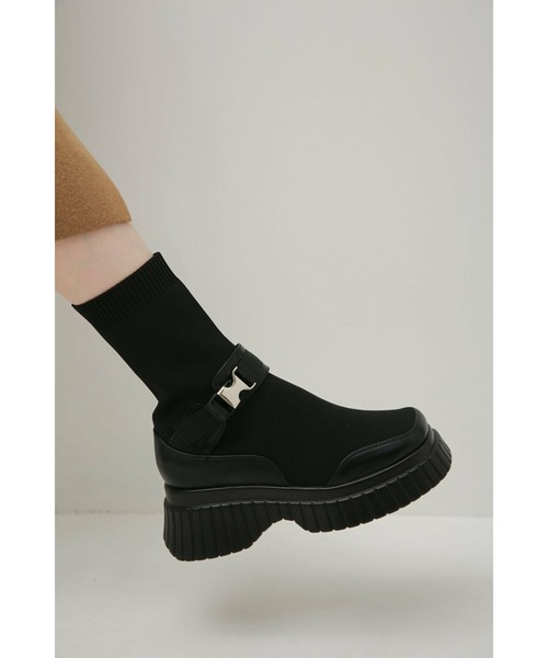 Bella lume(ベッラルーメ)の「【NK】【it】【Bella Lume(ベッラルーメ)】ニットスニーカーブーツ(ブーツ・レディース・ブラック・SMALL/MEDIUM/LARGE)」の16枚目の写真