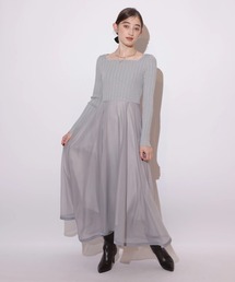 アプワイザーリッシェ ロングワンピース Apuweiser-riche ティアードロングワンピース （ネイビー