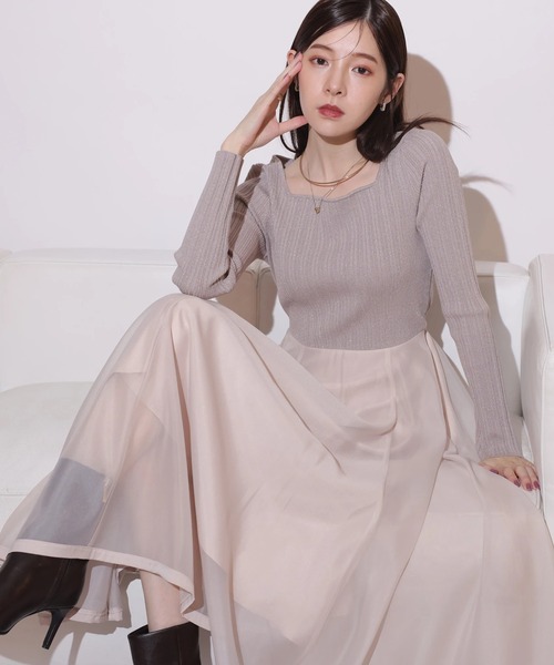 長袖エアリードッキングワンピース（ワンピース）｜Rirandture（リ