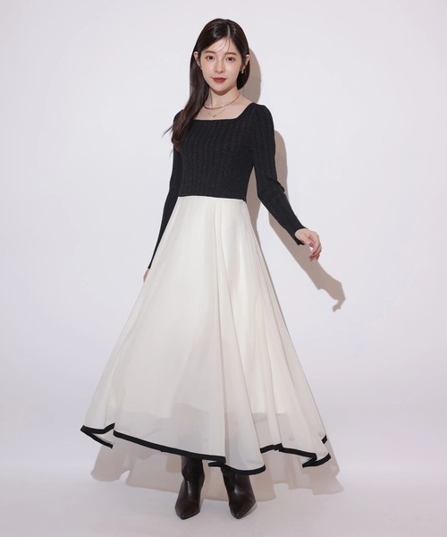 長袖エアリードッキングワンピース（ワンピース）｜Rirandture（リ