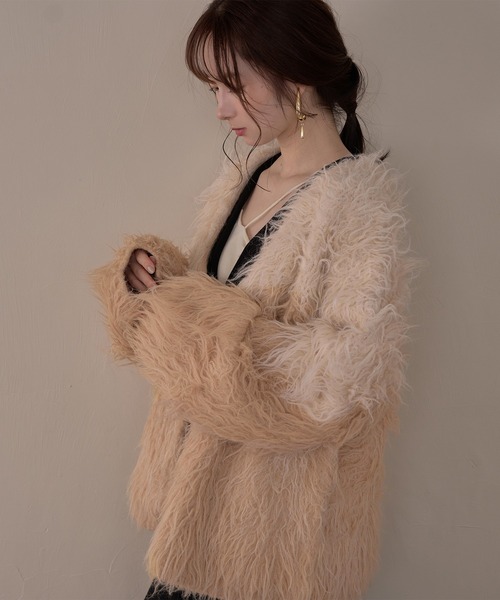 nuance design shaggy cardigan / ニュアンスデザインシャギー