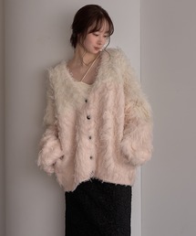 mideal(マイディール)のnuance design shaggy cardigan /  ニュアンスデザインシャギーカーディガン(カーディガン/ボレロ)