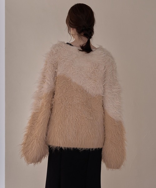 mideal（マイディール）の「nuance design shaggy cardigan
