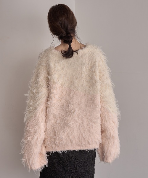 mideal（マイディール）の「nuance design shaggy cardigan