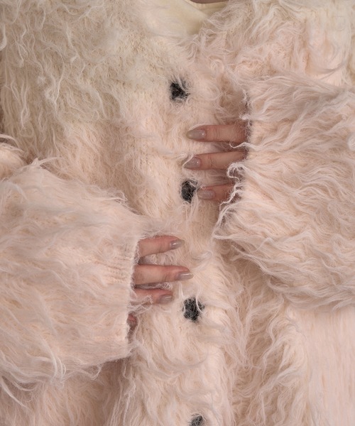 mideal ニュアンスデザインシャギーカーディガン mideal（マイディール）の「nuance design shaggy cardigan