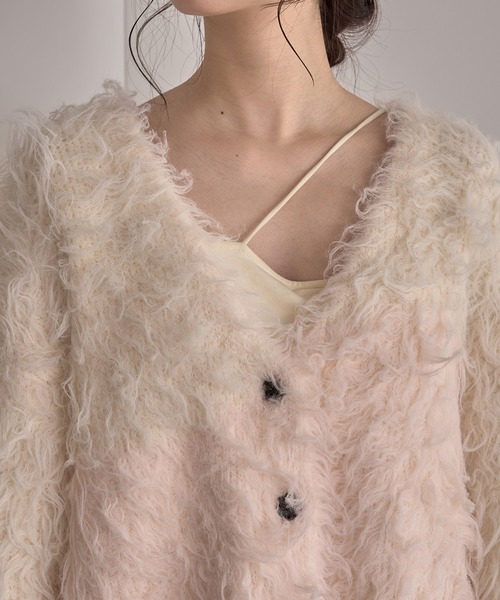 mideal（マイディール）の「nuance design shaggy cardigan