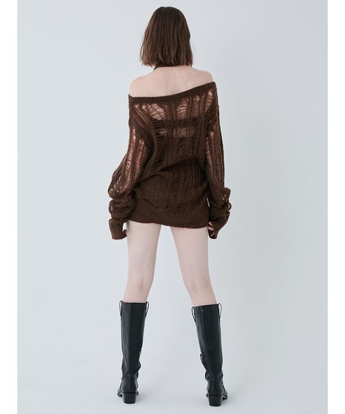 SORIN（ソリン　）の「Broken Mohair Knit/ブロークンモヘアニット（ニット/セーター・レディース・ブラック/グレー/ブラウン・38）」の5枚目の写真