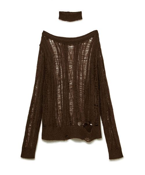 SORIN（ソリン　）の「Broken Mohair Knit/ブロークンモヘアニット（ニット/セーター・レディース・ブラック/グレー/ブラウン・38）」の7枚目の写真