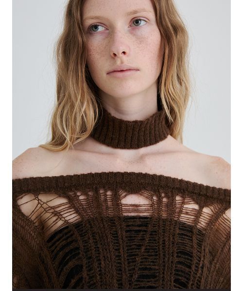 SORIN（ソリン　）の「Broken Mohair Knit/ブロークンモヘアニット（ニット/セーター・レディース・ブラック/グレー/ブラウン・38）」の10枚目の写真