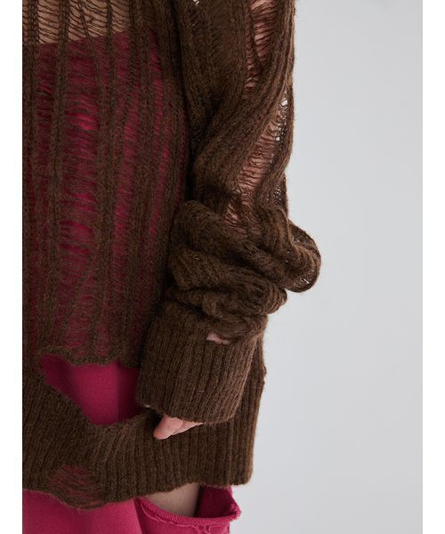 SORIN（ソリン　）の「Broken Mohair Knit/ブロークンモヘアニット（ニット/セーター・レディース・ブラック/グレー/ブラウン・38）」の11枚目の写真