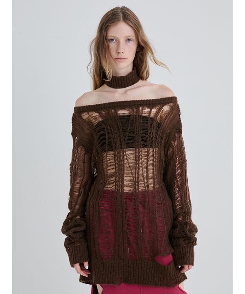 SORIN（ソリン　）の「Broken Mohair Knit/ブロークンモヘアニット（ニット/セーター・レディース・ブラック/グレー/ブラウン・38）」の12枚目の写真