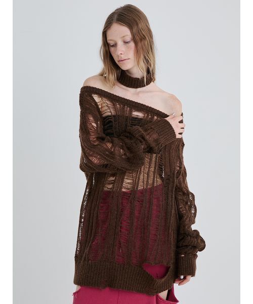 SORIN（ソリン　）の「Broken Mohair Knit/ブロークンモヘアニット（ニット/セーター・レディース・ブラック/グレー/ブラウン・38）」の14枚目の写真