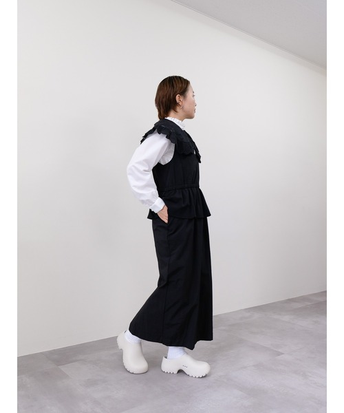 DOLLUPOOPS（ドールアップウップス）の「異素材ペプラムミリタリーライクワンピース（ワンピース・レディース・カーキ/ブラック/ピンク・38）」の16枚目の写真