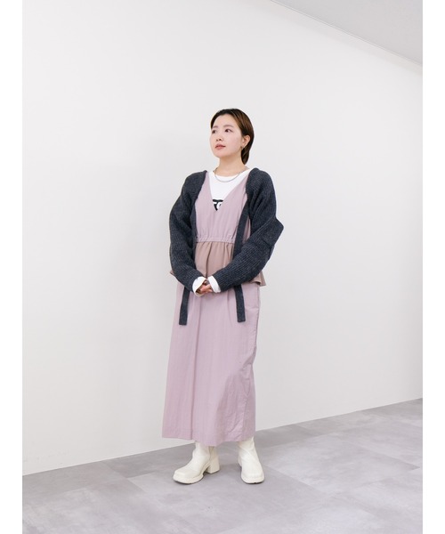 DOLLUPOOPS（ドールアップウップス）の「異素材ペプラムミリタリーライクワンピース（ワンピース・レディース・カーキ/ブラック/ピンク・38）」の8枚目の写真