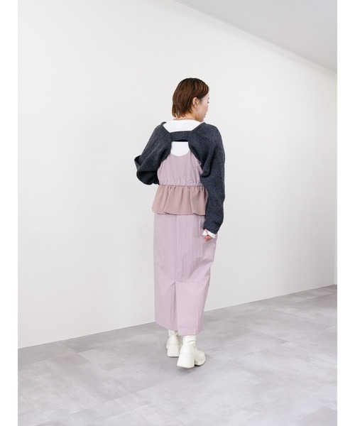 DOLLUPOOPS（ドールアップウップス）の「異素材ペプラムミリタリーライクワンピース（ワンピース・レディース・カーキ/ブラック/ピンク・38）」の9枚目の写真