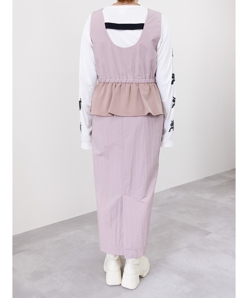 DOLLUPOOPS（ドールアップウップス）の「異素材ペプラムミリタリーライクワンピース（ワンピース・レディース・カーキ/ブラック/ピンク・38）」の19枚目の写真