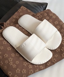 Lace Ladies（レースレディース）の「ソリッドカラー レザー風 オープントゥ ルーム サンダル（ルームシューズ/スリッパ）」