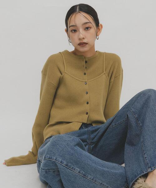 KBF（ケイビーエフ）の「ビスチェSETニット（ニット/セーター・レディース・チャコールグレー/ダークブラウン/ベージュ系その他・ONE）」の10枚目の写真