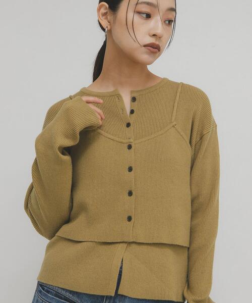 KBF（ケイビーエフ）の「ビスチェSETニット（ニット/セーター・レディース・チャコールグレー/ダークブラウン/ベージュ系その他・ONE）」の11枚目の写真