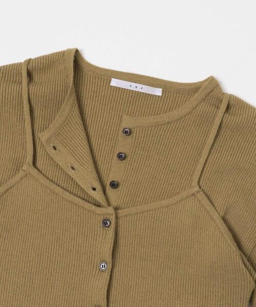 KBF（ケイビーエフ）の「ビスチェSETニット（ニット/セーター・レディース・チャコールグレー/ダークブラウン/ベージュ系その他・ONE）」の19枚目の写真