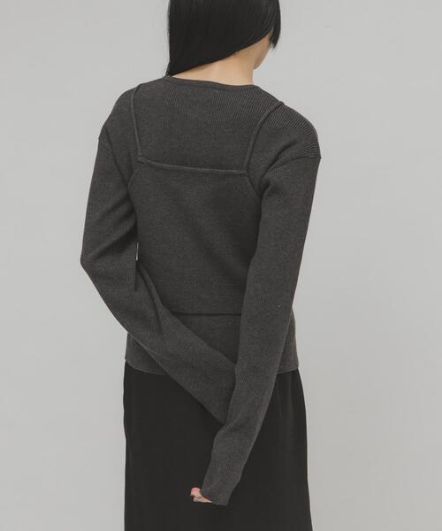 KBF（ケイビーエフ）の「ビスチェSETニット（ニット/セーター・レディース・チャコールグレー/ダークブラウン/ベージュ系その他・ONE）」の4枚目の写真