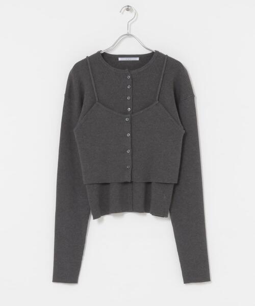 KBF（ケイビーエフ）の「ビスチェSETニット（ニット/セーター・レディース・チャコールグレー/ダークブラウン/ベージュ系その他・ONE）」の7枚目の写真