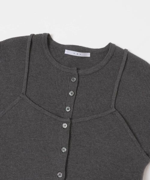 KBF（ケイビーエフ）の「ビスチェSETニット（ニット/セーター・レディース・チャコールグレー/ダークブラウン/ベージュ系その他・ONE）」の8枚目の写真