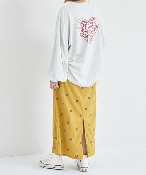 pairmanon(ペアマノン)の「【リンクコーデ】【ママサイズ】フラワー刺繍 コーデュロイ ナロースカート(スカート・レディース・ベージュ/ブラック/イエロー系その他・FREE)」の14枚目の写真