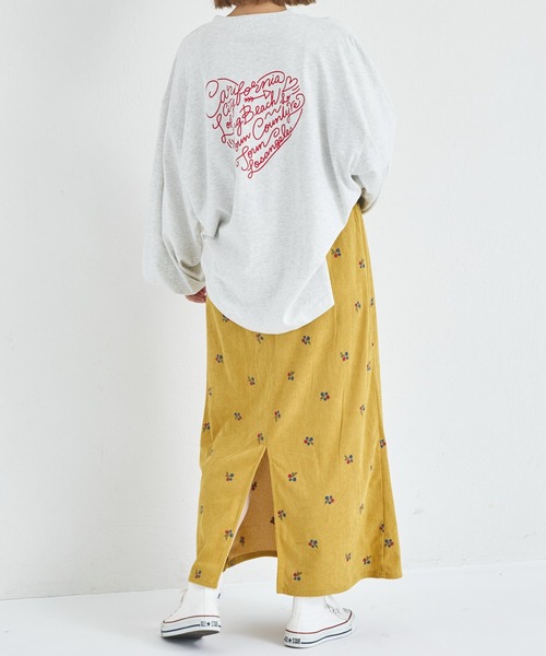 pairmanon(ペアマノン)の「【リンクコーデ】【ママサイズ】フラワー刺繍 コーデュロイ ナロースカート(スカート・レディース・ベージュ/ブラック/イエロー系その他・FREE)」の15枚目の写真