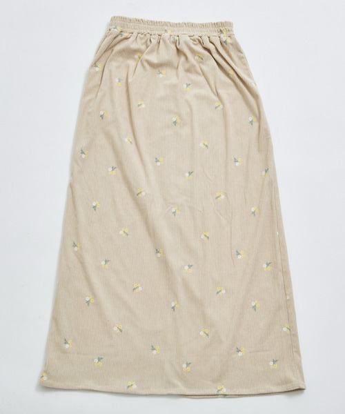 pairmanon(ペアマノン)の「【リンクコーデ】【ママサイズ】フラワー刺繍 コーデュロイ ナロースカート(スカート・レディース・ベージュ/ブラック/イエロー系その他・FREE)」の17枚目の写真