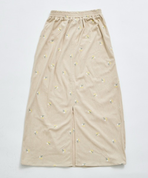 pairmanon(ペアマノン)の「【リンクコーデ】【ママサイズ】フラワー刺繍 コーデュロイ ナロースカート(スカート・レディース・ベージュ/ブラック/イエロー系その他・FREE)」の20枚目の写真
