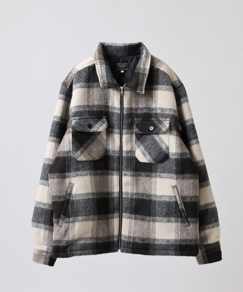 BIG MIKE 起毛 オンブレチェック ジップアップブルゾン