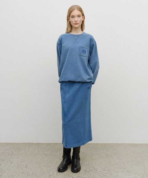 MARITHE + FRANCOIS GIRBAUD(マリテフランソワジルボー)の「W EMBROIDERY CLASSIC LOGO SWEAT SKIRT(スカート・レディース・ブルー/オートミール/Black・SMALL/MEDIUM)」の18枚目の写真