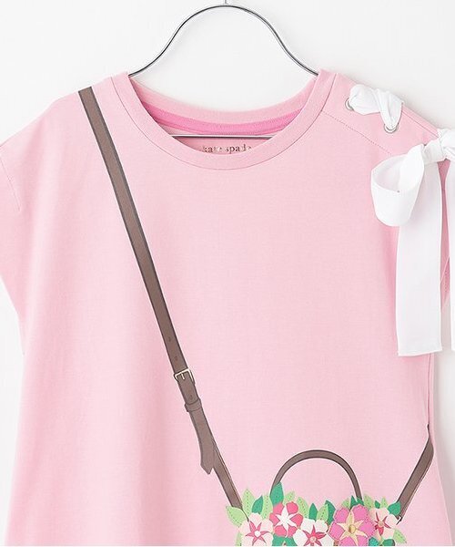 kate spade new york kids（ケイトスペードニューヨーク）の「【人気商品再入荷】【直営店で取り扱い無し】トロンプルイユフローラルクロスボディワンピース（ワンピース・キッズ・ピンク/ブラック・110cm/120cm/90cm/100cm/130cm）」の4枚目の写真