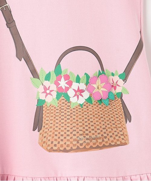 kate spade new york kids（ケイトスペードニューヨーク）の「【人気商品再入荷】【直営店で取り扱い無し】トロンプルイユフローラルクロスボディワンピース（ワンピース・キッズ・ピンク/ブラック・110cm/120cm/90cm/100cm/130cm）」の9枚目の写真
