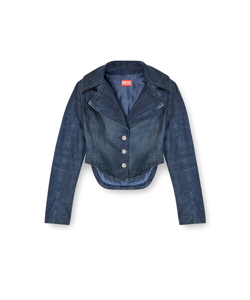 DIESEL(ディーゼル)の「ウィメンズ デニムジャケット DE-ALI-S(デニムジャケット・レディース・インディゴブルー・LARGE/MEDIUM/SMALL/X-SMALL)」の6枚目の写真