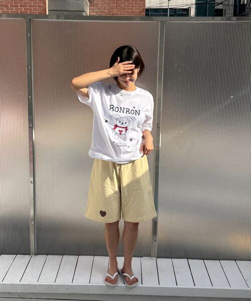 RONRON(ロンロン)の「HEART POINT BERMUDA TRAINING HALF PANTS SOFT YELLOW(その他パンツ・レディース・その他・FREE)」の7枚目の写真