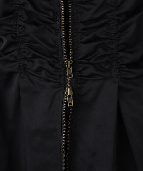 ANNA SUI NYC（アナ スイ エヌ ワイ シー）の「≪ WEB限定 / 追加 ≫ANNA SUI NYC / アナスイエヌワイシー ロングMA-1コート（MA-1・レディース・ブラック/カーキ・FREE）」の7枚目の写真