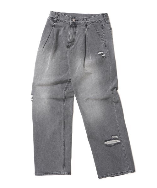 GAKKAI UNIONS(ガッカイユニオンズ)の「デミジワイドデニムパンツグレー(デニムパンツ・レディース・その他・SMALL/MEDIUM/LARGE)」の2枚目の写真