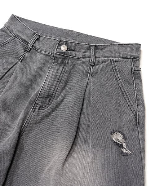 GAKKAI UNIONS(ガッカイユニオンズ)の「デミジワイドデニムパンツグレー(デニムパンツ・レディース・その他・SMALL/MEDIUM/LARGE)」の3枚目の写真