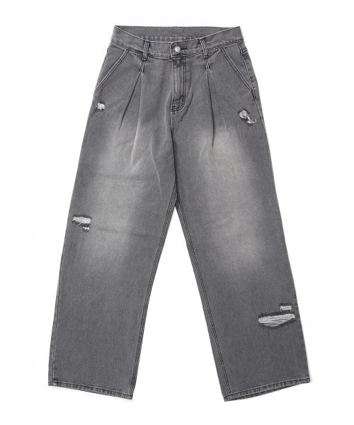 GAKKAI UNIONS(ガッカイユニオンズ)の「デミジワイドデニムパンツグレー(デニムパンツ・レディース・その他・SMALL/MEDIUM/LARGE)」の4枚目の写真