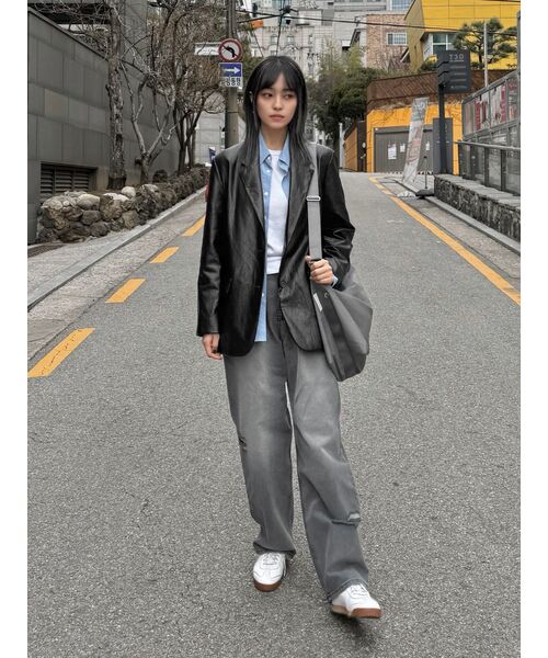 GAKKAI UNIONS(ガッカイユニオンズ)の「デミジワイドデニムパンツグレー(デニムパンツ・レディース・その他・SMALL/MEDIUM/LARGE)」の6枚目の写真