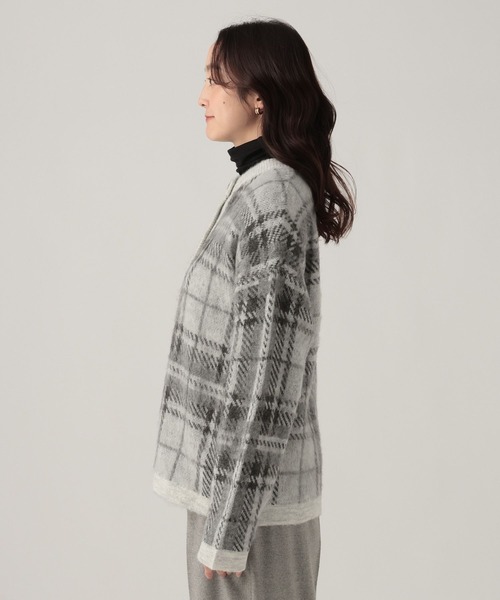 Elura（エルーラ）の「チェックニットカーディガン/628844（カーディガン/ボレロ・レディース・レッド/オフホワイト・FREE）」の10枚目の写真