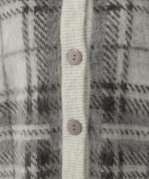 Elura（エルーラ）の「チェックニットカーディガン/628844（カーディガン/ボレロ・レディース・レッド/オフホワイト・FREE）」の16枚目の写真