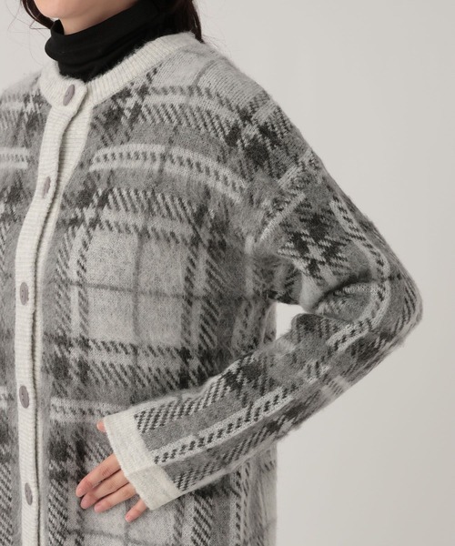 Elura（エルーラ）の「チェックニットカーディガン/628844（カーディガン/ボレロ・レディース・レッド/オフホワイト・FREE）」の14枚目の写真