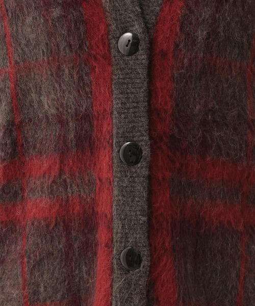 Elura（エルーラ）の「チェックニットカーディガン/628844（カーディガン/ボレロ・レディース・レッド/オフホワイト・FREE）」の17枚目の写真