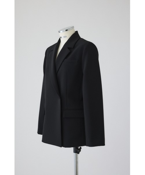 RIM.ARK(リムアーク)の「Double cloth wrapped JK ダブルクロスラップドジャケット(テーラードジャケット・レディース・ネイビー/ブラック・36/38)」の6枚目の写真