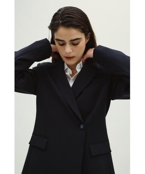 RIM.ARK(リムアーク)の「Double cloth wrapped JK ダブルクロスラップドジャケット(テーラードジャケット・レディース・ネイビー/ブラック・36/38)」の12枚目の写真