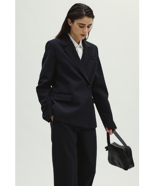 RIM.ARK(リムアーク)の「Double cloth wrapped JK ダブルクロスラップドジャケット(テーラードジャケット・レディース・ネイビー/ブラック・36/38)」の15枚目の写真